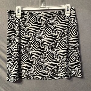 Zebra print Y2K mini skirt